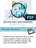 1. Metode Riset Dan Penulisan - Mencari Literatur