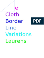 Fibre Cloth Borderline Variations