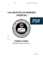 NBP Cash Officer Sample Paper Revised