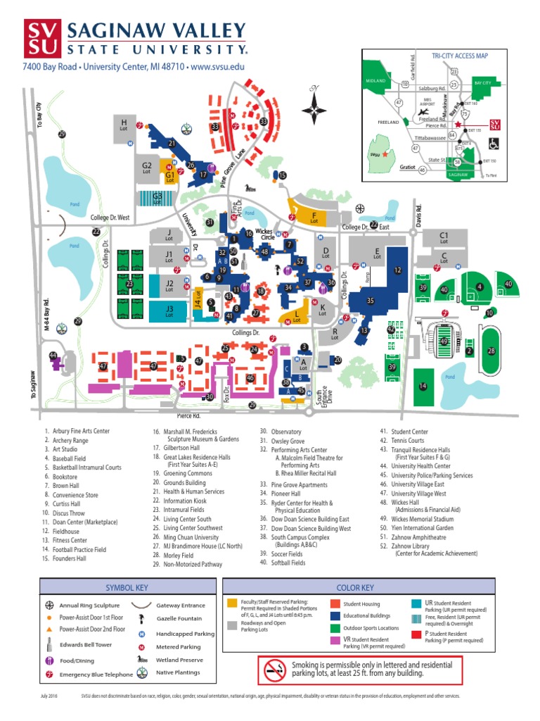 SVSU Campus Parking and Map Guide | PDF | Sports | Leisure