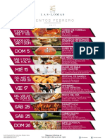 Calendario de Febrero 2017 Club Las Lomas