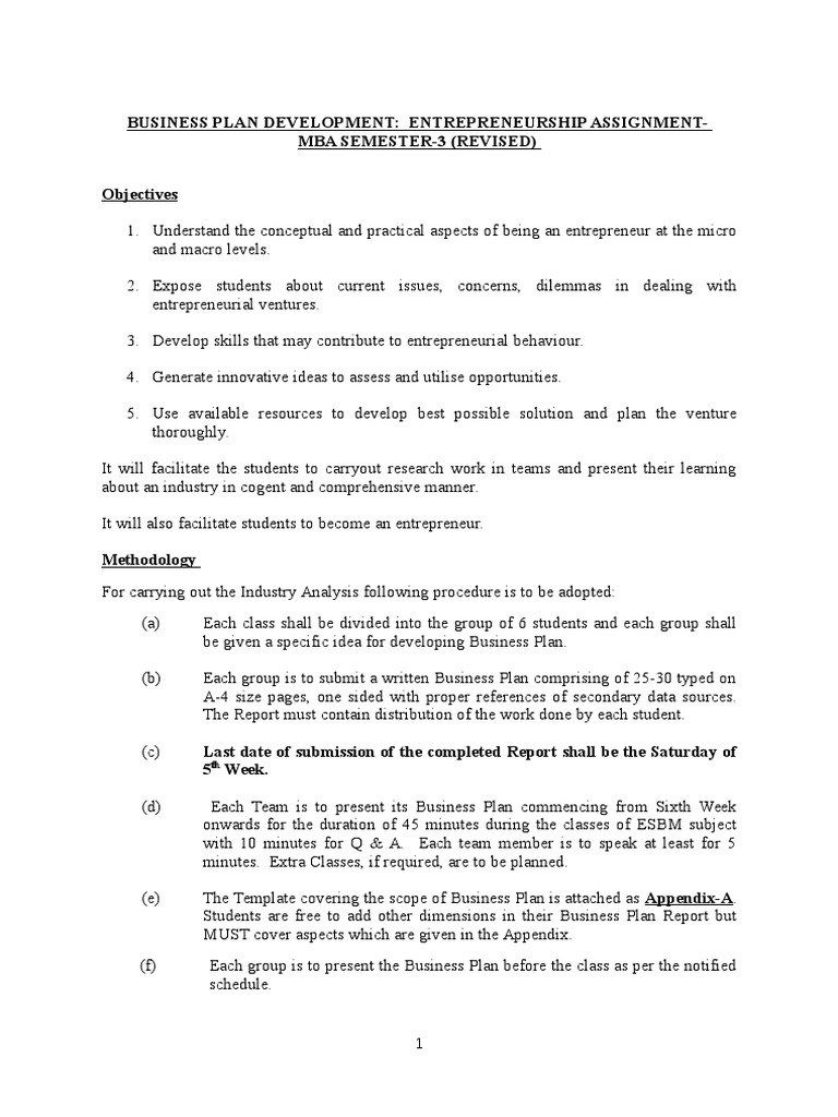 Business plan examples doc picture