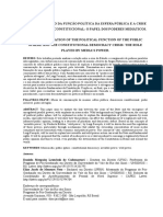 A Desintegração Da Função Política Da Esfera Pública e a Crise Da Democracia Constitucional- o Papel Dos Poderes Midiáticos