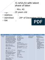 G2P1A0H1 A/S/L/IU With Latent Phase of Labor