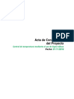 Acta de Constitucion de Proyecto - ARCINIEGA