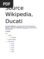 Source Wikipedia, Ducati: Ducati Motor Holding S.p.A. Is An Italian Company That Designs and Manufactures