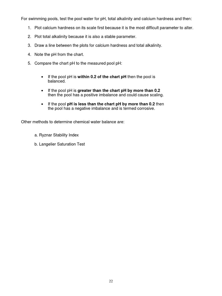Pool Water Balance Testing Guide | PDF | Alkalinity | Ph
