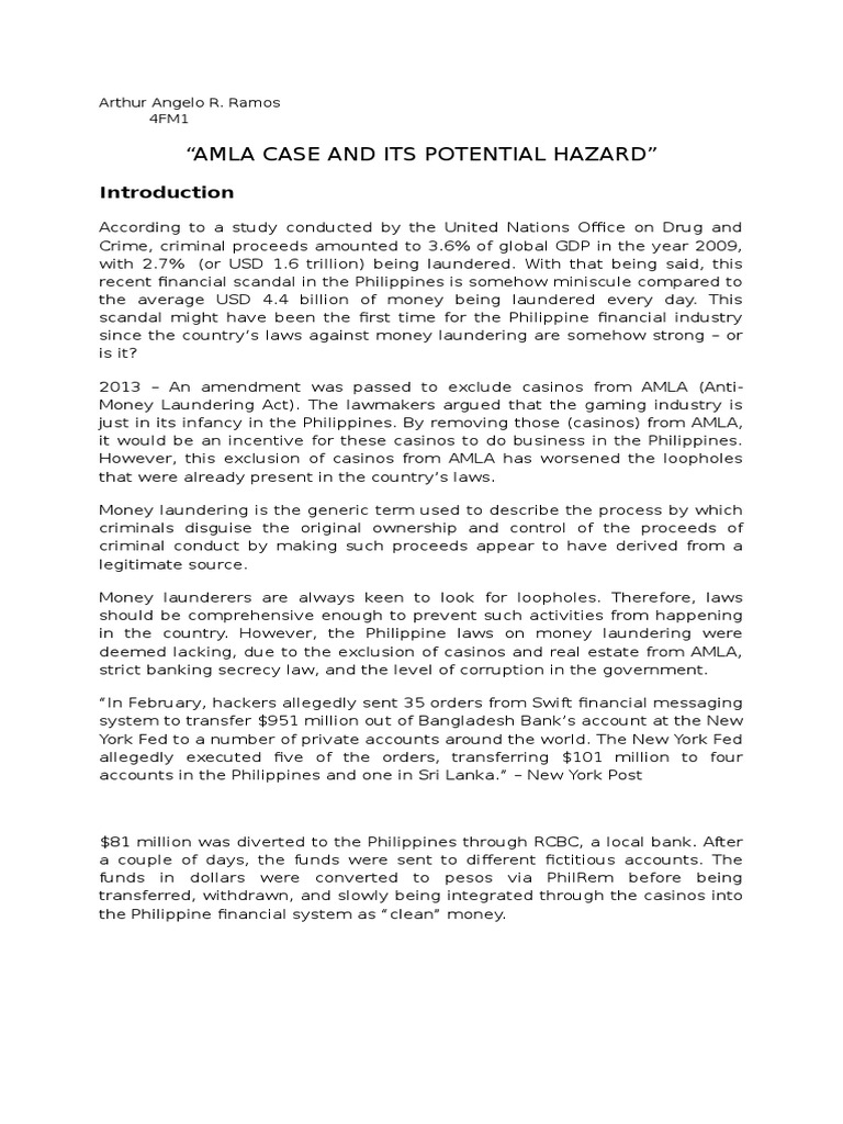 Money laundering essay thesis picture