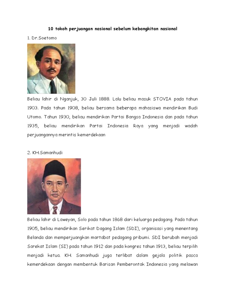 10 Tokoh Perjuangan Nasional Sebelum Kebangkitan Nasional