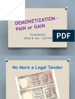 Demonetization - Gain or Pain