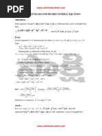 Pair of Lines Second Degree General Equation