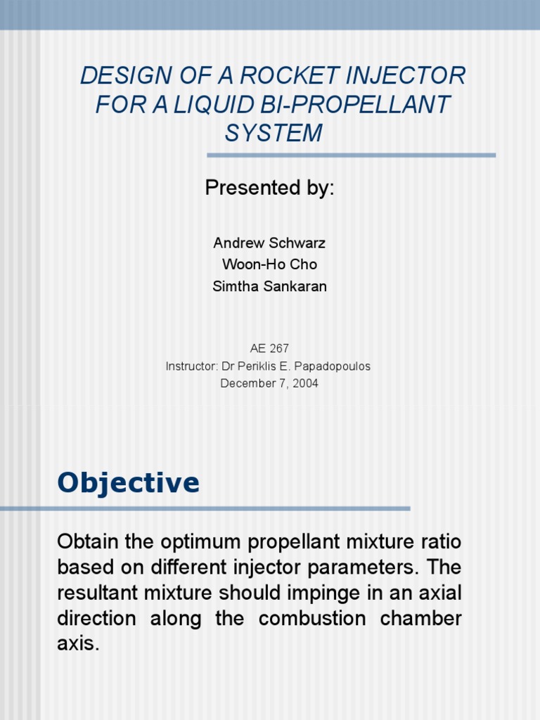 Design of A Rocket Injector For A Liquid Ver2 | PDF | Rocket Propellant ...