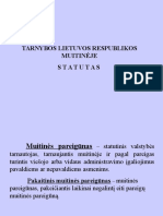 3.4 Tema - Tarnybos Lietuvos Respublikos Muitinėje Statutas