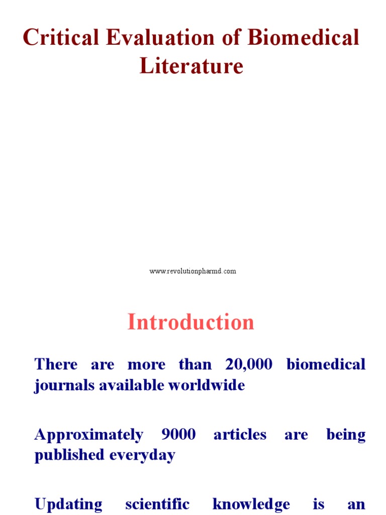 literature review biomedical research