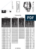 To Jersey City: Weekdays Saturdays Sundays Holidays