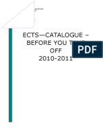 Ects-Catalogue - Before You Take OFF 2010-2011: Paleizenstraat 70 1030 BRUSSEL