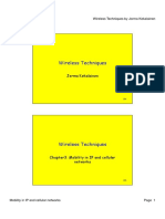 Wireless Techniques - Mobility in IP and Cellular Networks