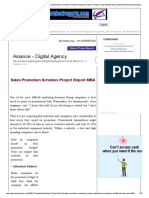 Asiance - Digital Agency: Sales Promotion Schemes Project Report MBA