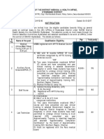 Notification DMHO Hyderbad Medical Officer Auxiliary Nurse Other Posts