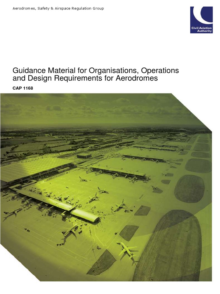 CAP 1168 Aerodrome Design Guidance | PDF | Air Traffic Control | Runway