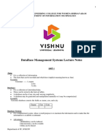 Database Management Systems Lecture Notes 9286340763