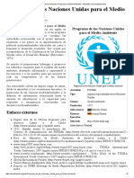 Programa de Las Naciones Unidas para El Medio Ambiente - Wikipedia, La Enciclopedia Libre