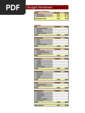 Event Budget 