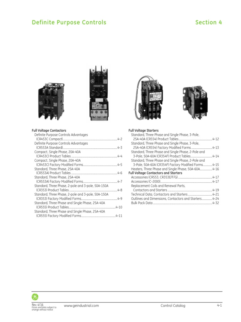 ABB Full Voltage Contactors Overview | PDF | Mains Electricity | Relay