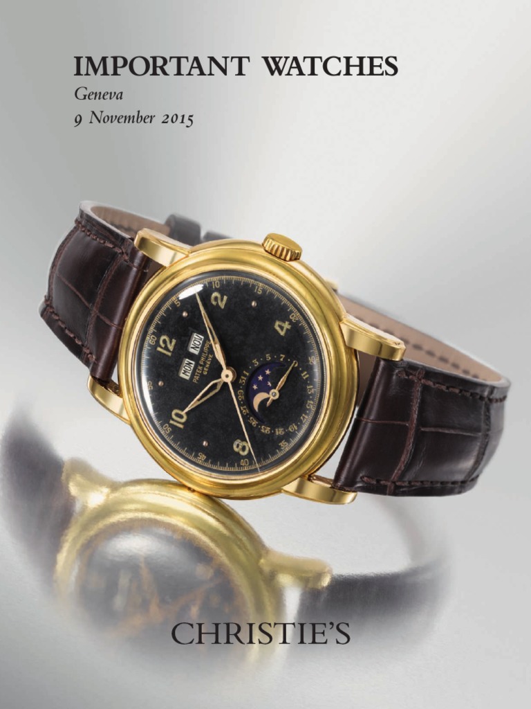 Important Watches Christies 9 11 2015 Watch Portable Tools