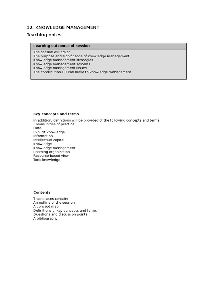 Understanding Knowledge Management Strategies | PDF | Knowledge ...