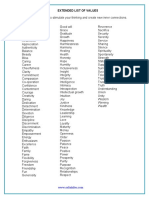 Extended List of Values CH PDF