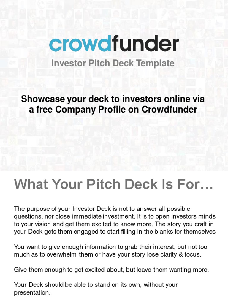 Investor Pitch Deck Guide | PDF | Market (Economics) | Business Economics