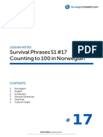 Survival Phrases S1 #17 Counting To 100 in Norwegian: Lesson Notes