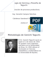 Metodología de Deming y Filosofía de Taguchi