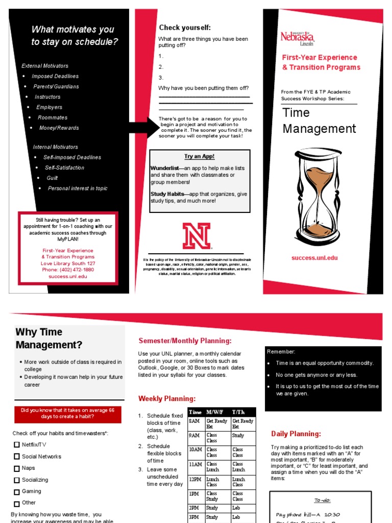 Time Management: What Motivates You To Stay On Schedule? | PDF | Career ...