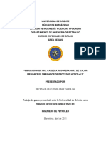 Tesis Sobre Simulacion Hysys de Una Caldera de Recuperacion de Calor PDF