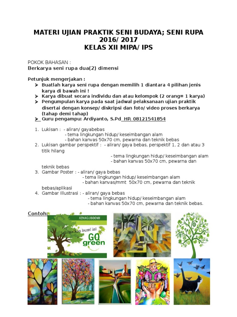 Materi Ujian Praktik Seni Budaya
