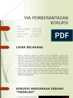 Upaya Pemberantasan Korupsi