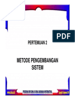 Metode Pengembangan Sistem: Pertemuan 2