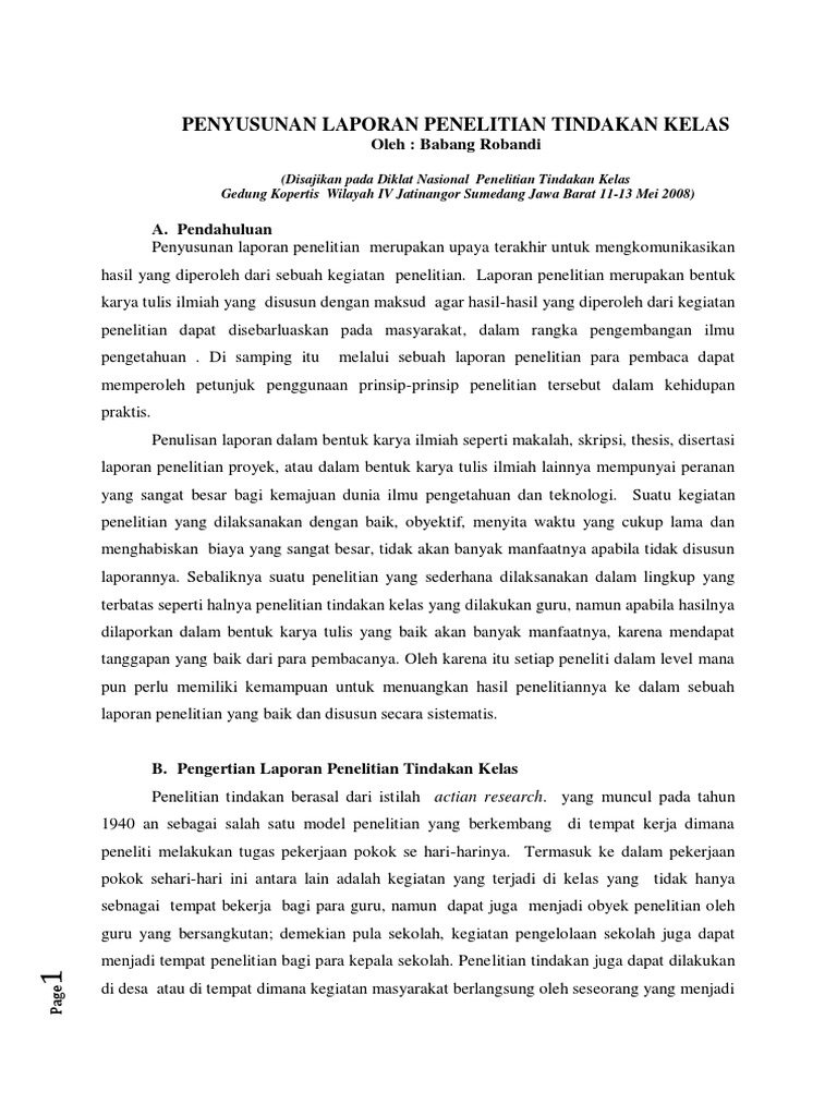 Makalah Laporan Ptk Babang