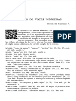 Glosario de voces indigenas