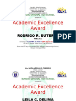 Classroom Award Certificate Template