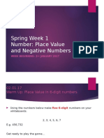 week 1- place value and negative numbers