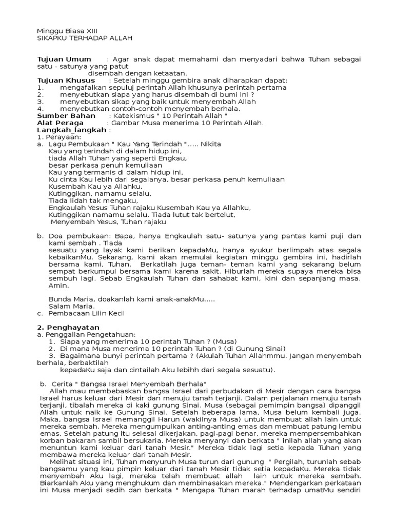 Bina Iman Anak Katolik Per Minggu PDF