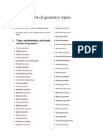 List of Geometry Topics