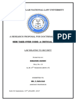 Hidayatullah National Law University: A Research Proposal For Doctrinal Research