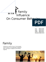 Family Influence On Consumer Behavior: Group 2-Anuj MBA152008 Arjun MBA152010 Ishika MBA152022 Munawar MBA152032
