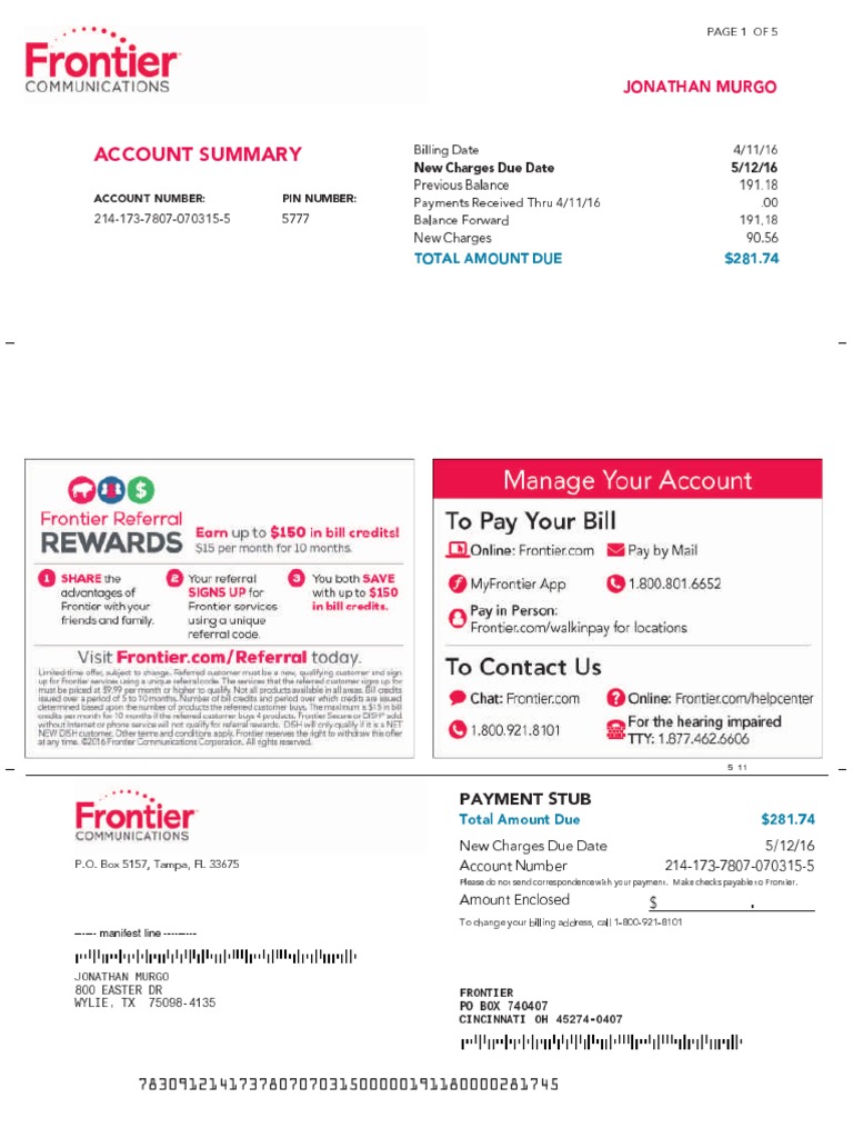Cable Bill 4 PDF PDF
