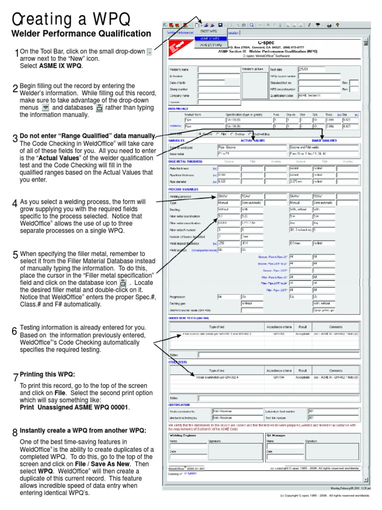 Create A WPQ PDF | PDF | Technology & Engineering