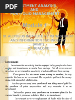 Investment Analysis AND Portfolio Management